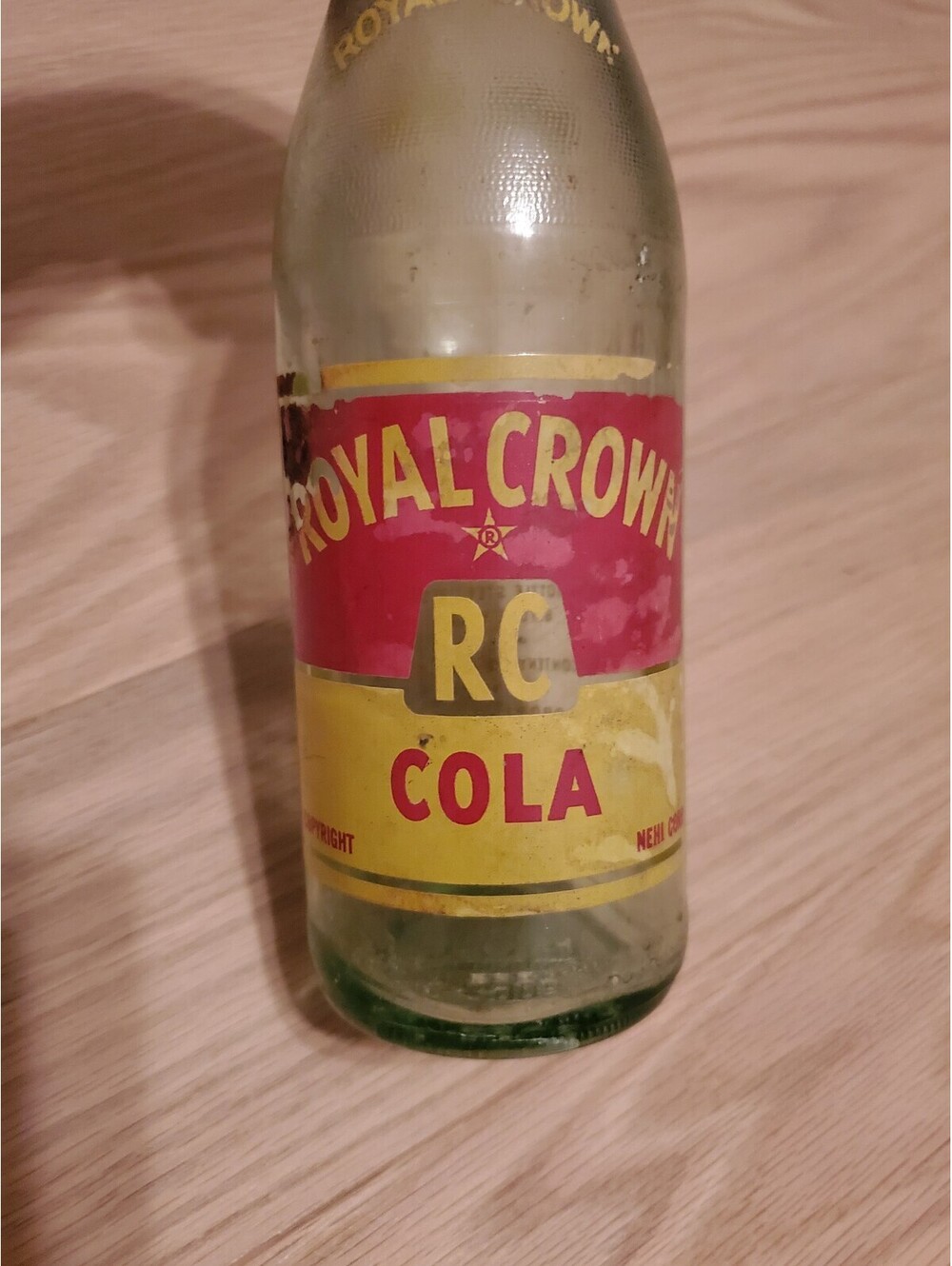 Vintage Royal Crown RC Cola Glass Bottle